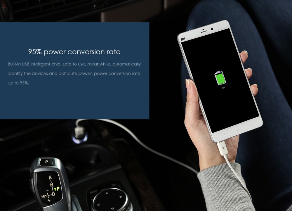 Xiaomi Mi Car Charger Dual USB Fast Charging QC 3.0